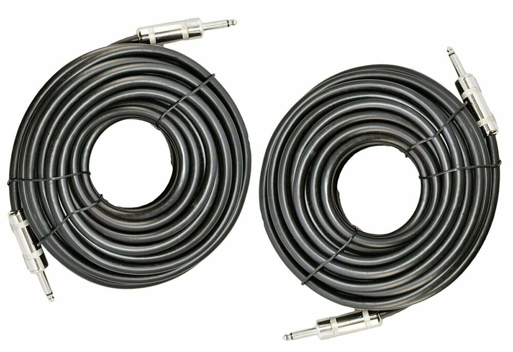 2 MK Audio MKQQM100 1/4" to 1/4" 100 FT. Wire PA DJ Pro Audio Speaker Cable