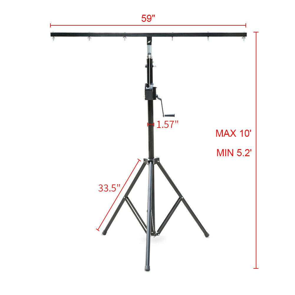 MR Truss TST200 Pro Audio & Lighting Crank-Up Tripod Stand 12FT Adjustable Heavy-Duty Stand