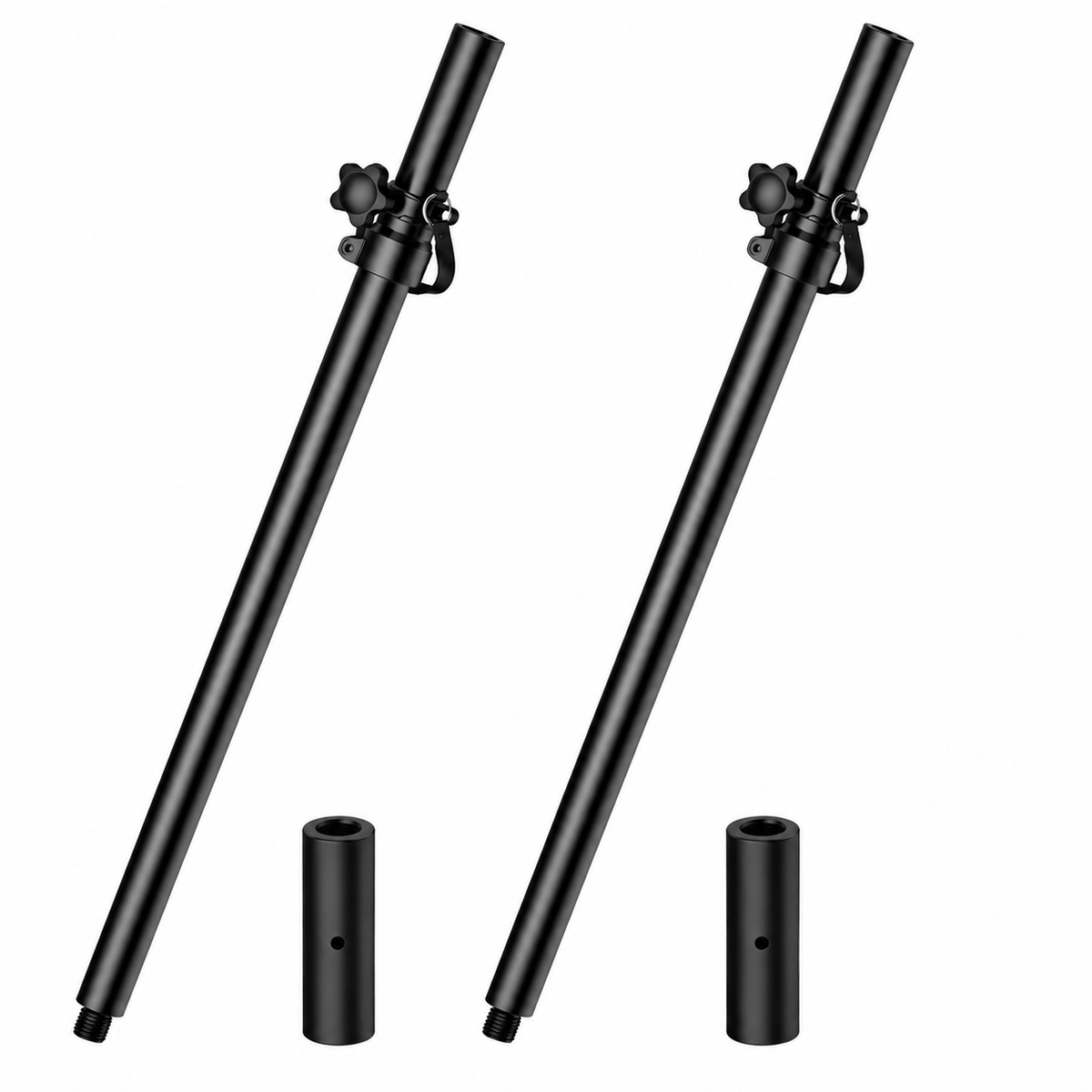 2 MR DJ SS50 Adjustable Subwoofer Speaker Pole M20 Threaded & 35mm Mount Dual 35mm/38mm