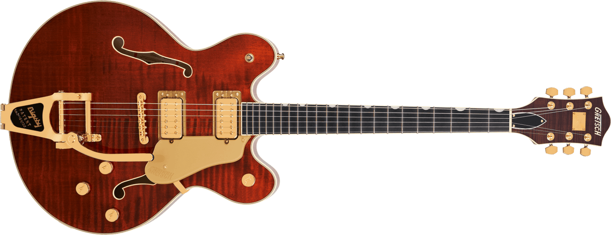 Gretsch 2400781878 Broadkaster LX Figured Semi-hollowbody Electric Guitar - Bourbon Stain
