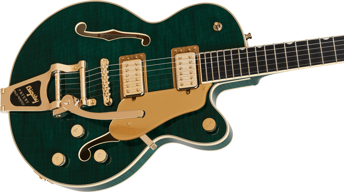 Gretsch 2401759837 Broadkaster Jr. LX Figured Semi-hollowbody Electric Guitar - Tropic Aura