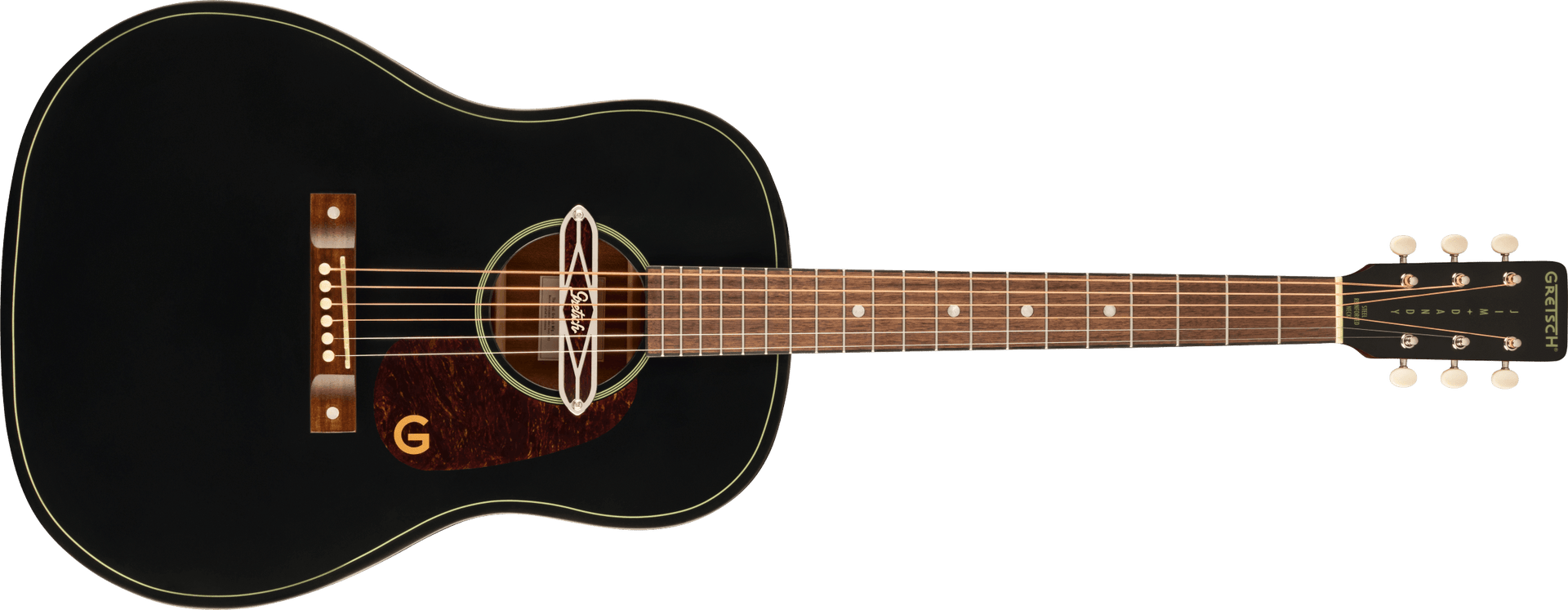 Gretsch Deltoluxe Dreadnought, Walnut Fingerboard, Tortoiseshell Pickguard, Black Top