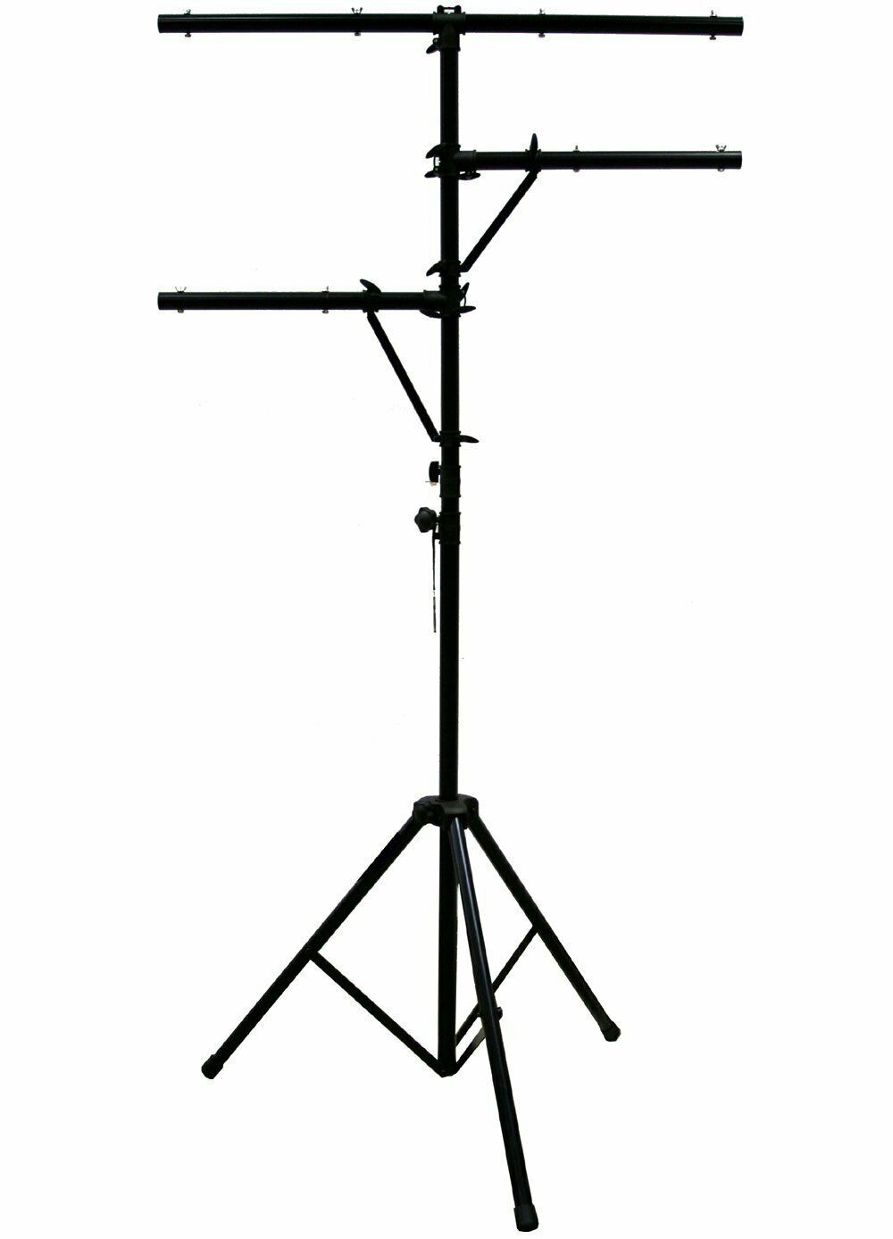 MR DJ Heavy Duty DJ Portable Light Stand w/ Two Fixture Arms & T-Bar