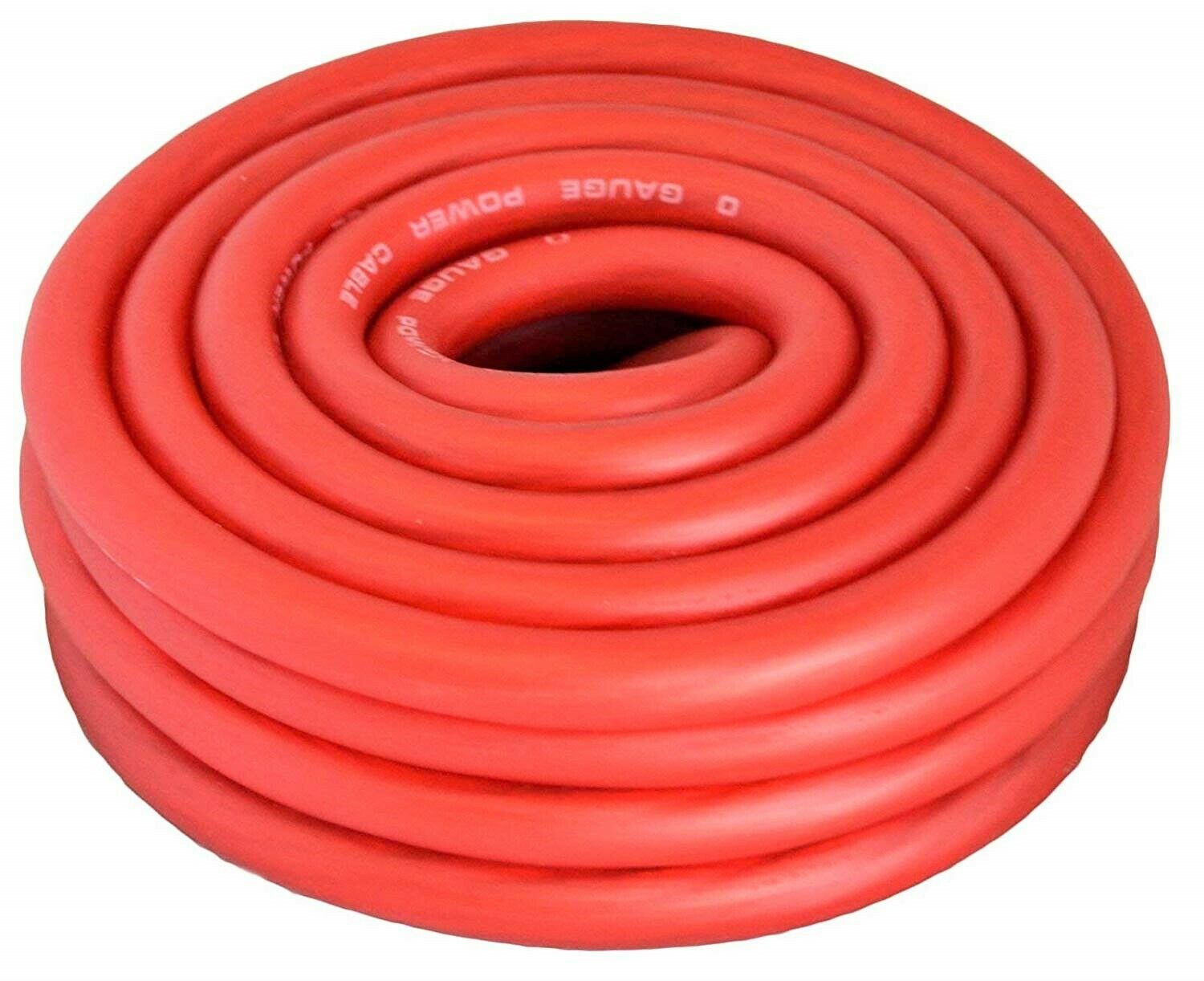 MR DJ DP0G25RD 1/0 Gauge Red 25' Electrical Power Ground Soft Touch Wi