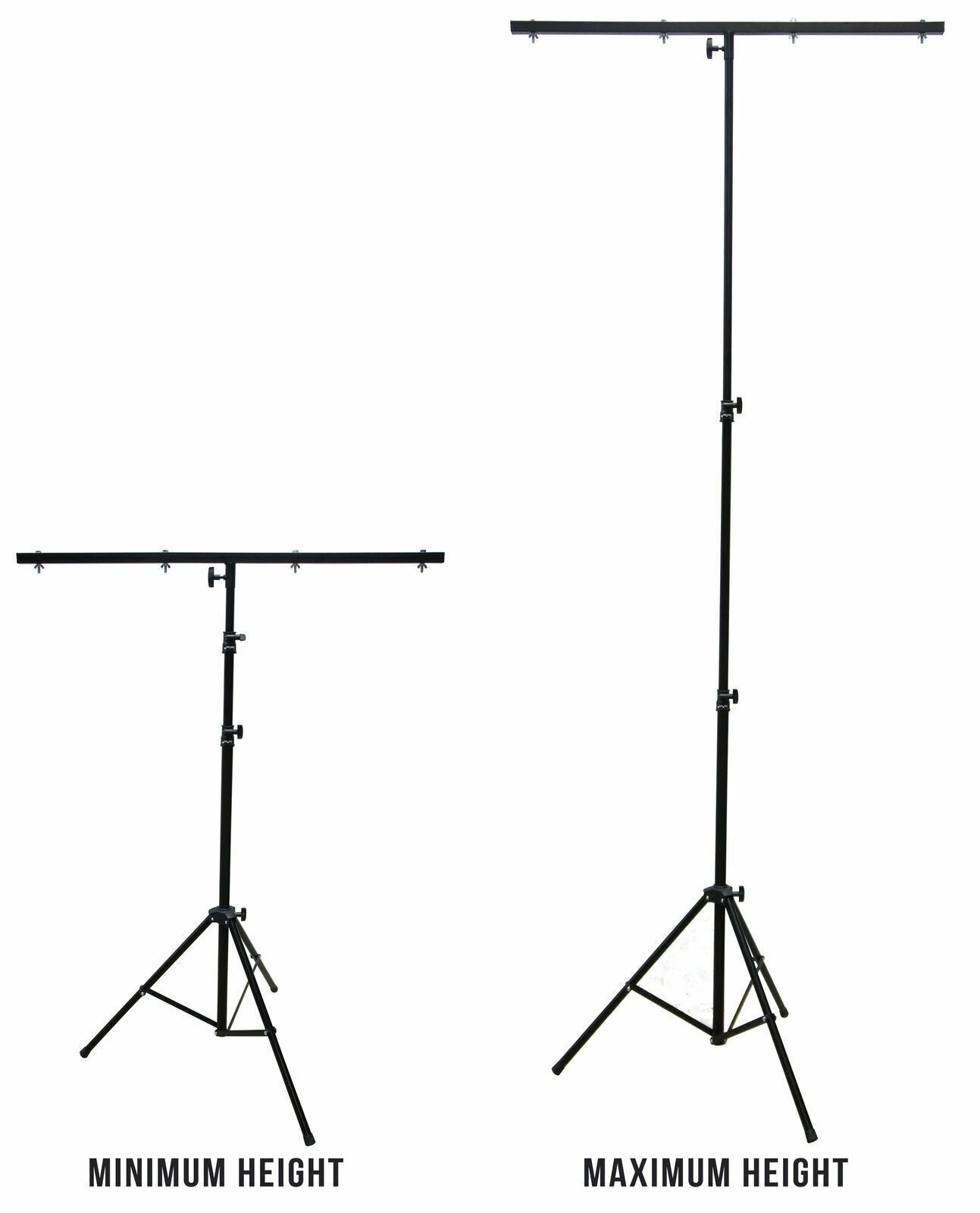 MR Dj LS-100 9 Ft DJ Lighting Tripod Portable Stage T-Bar Light Stand w/ Cross Bar FS-adapter