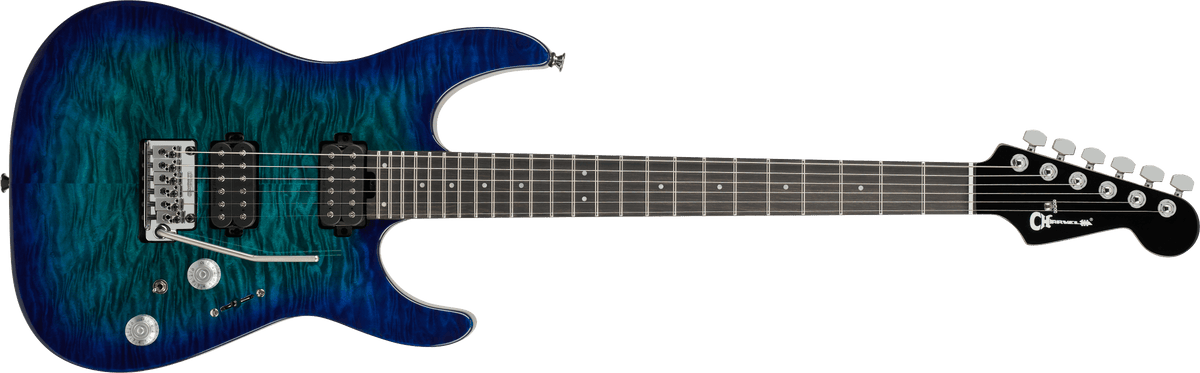 Charvel 2972811521 Pro-Mod Plus Dinky DK24 QM Electric Guitar - Chlorine Burst