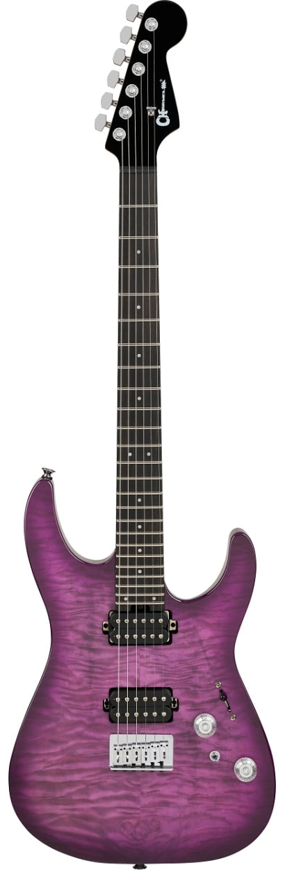 Charvel 2979861592 Pro-Mod Plus Dinky DK24 HT QM Electric Guitar - Violet Radiance