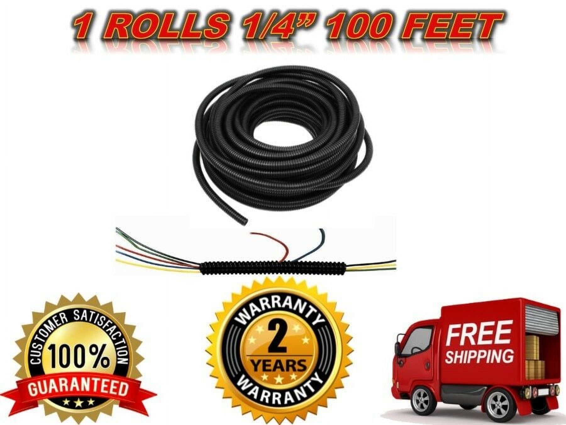 MK AUDIO SLT14 100 FEET 1/4" SPLIT LOOM WIRE TUBING HOSE COVER AUTO HOME MARINE
