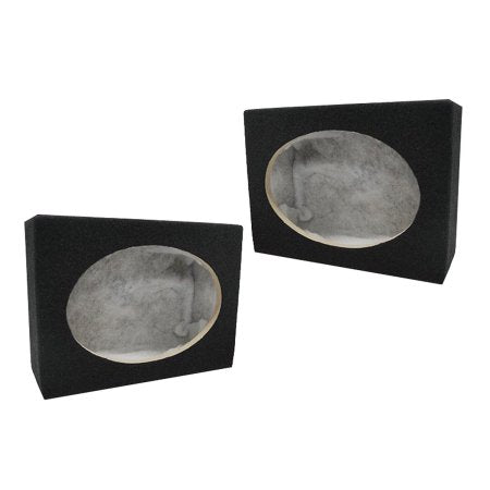 MK Audio 2SQ6X9 Pair 6 x 9 Inches Square Speaker Box with Speaker Terminal