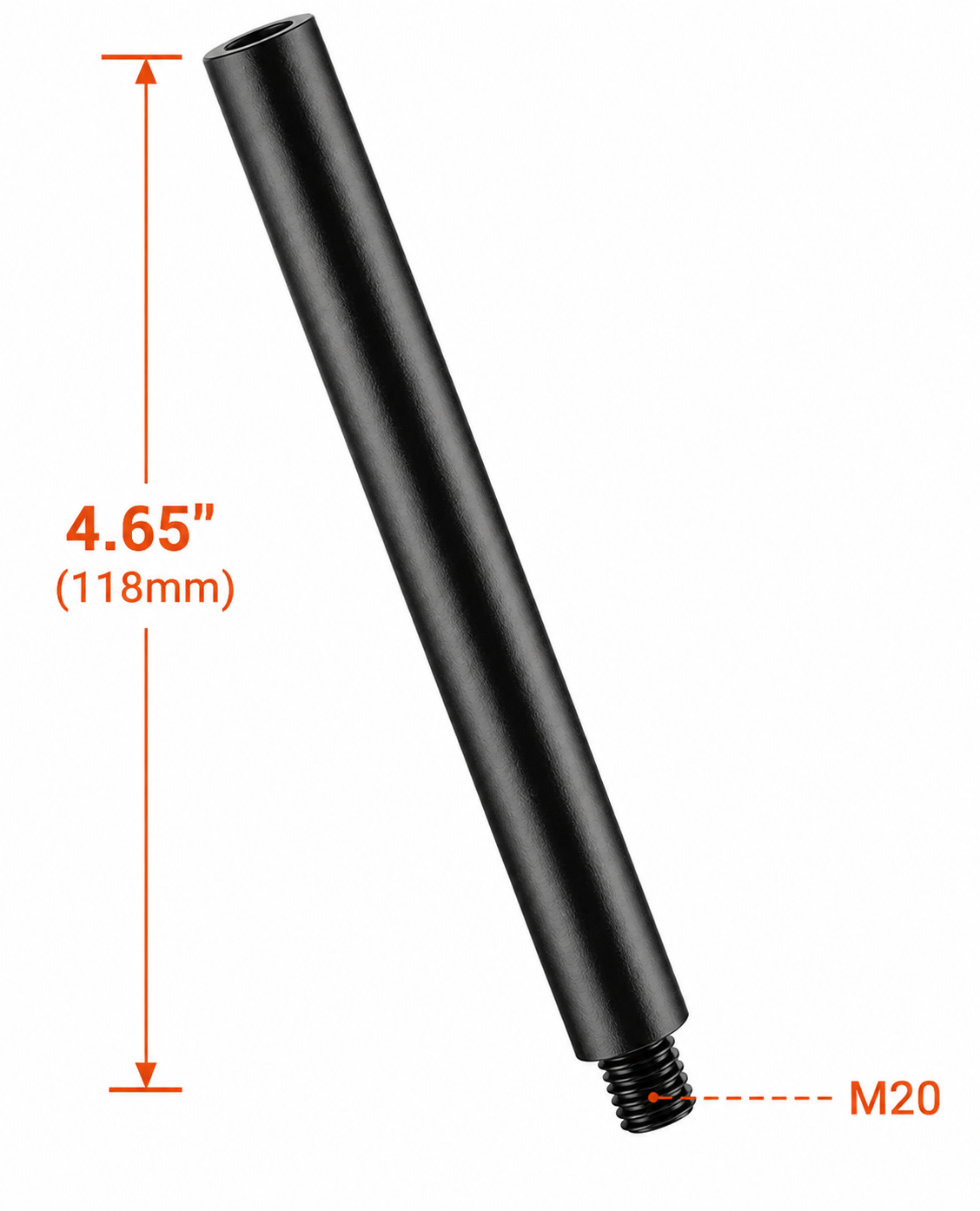 MR DJ SS25 4.65" Extended M20 Speaker Pole Extension Heavy-Duty Steel Speaker Pole Extender