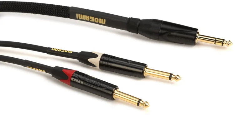 Mogami GOLD GTS-20 Gold Stereo Guitar Cable TRS to Dual TS - 20 feet
