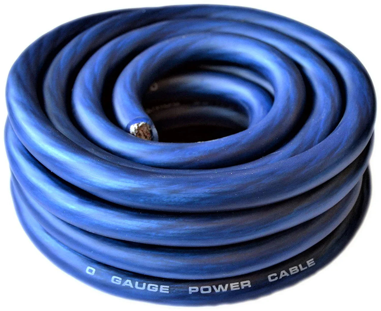 MK Audio  MKPW0GBL 0 Gauge Blue Amplifier Amp Power/Ground 1/0 Wire 25 Feet Superflex Cable