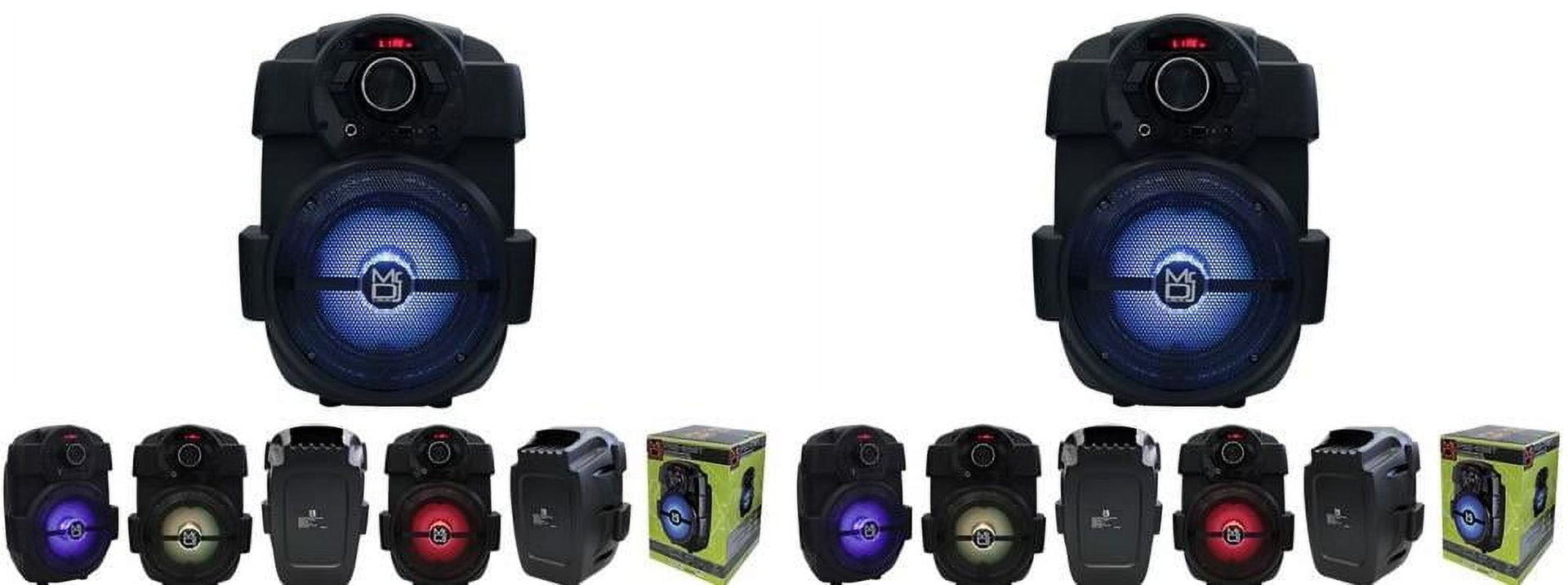 2 MR DJ PSE65BT 6.5" Portable Speaker with Rechargeable Battery Party Speaker