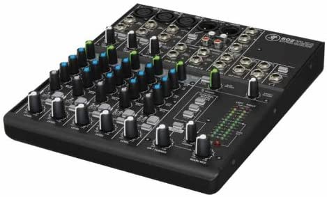 Mackie 802VLZ4 8CH Mixer Preamps & 4 MR DJ 20 Feet XLR Cables Bundle