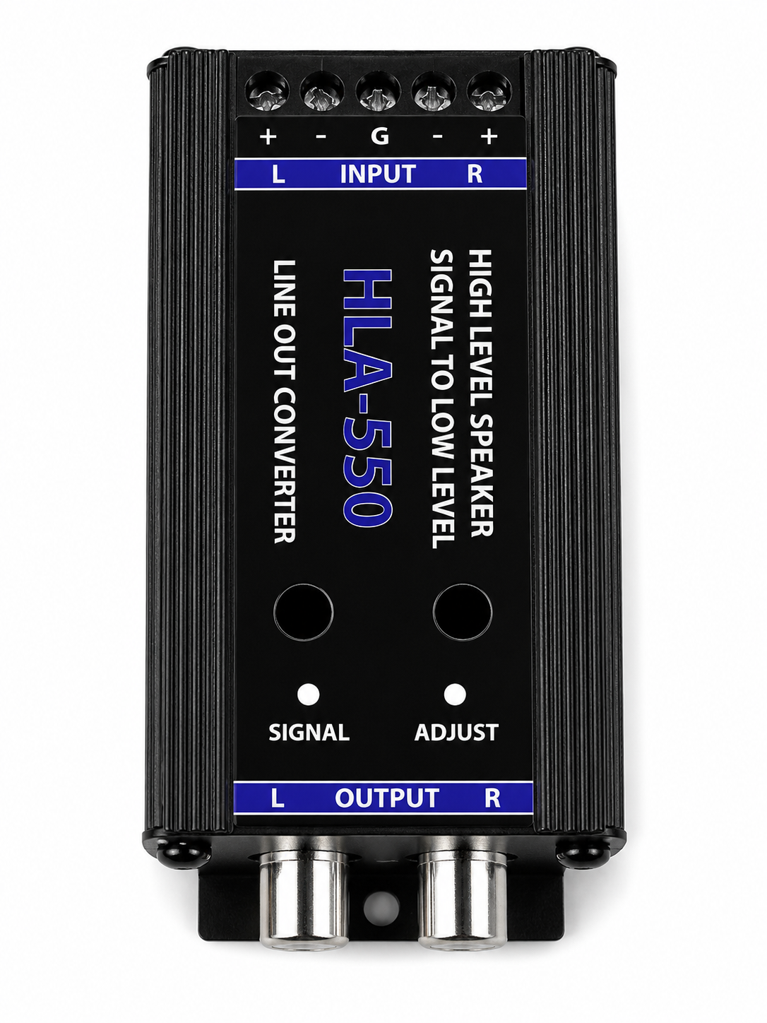 Absolute HLA550 2-Ch High-to-Low Line Output Converter Adjustable Speaker Level to RCA Converter
