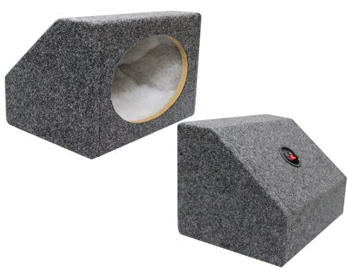Absolute USA 6X9PKG 6 X 9 Inches Angled/Wedge Box Speakers Set of Two Grey