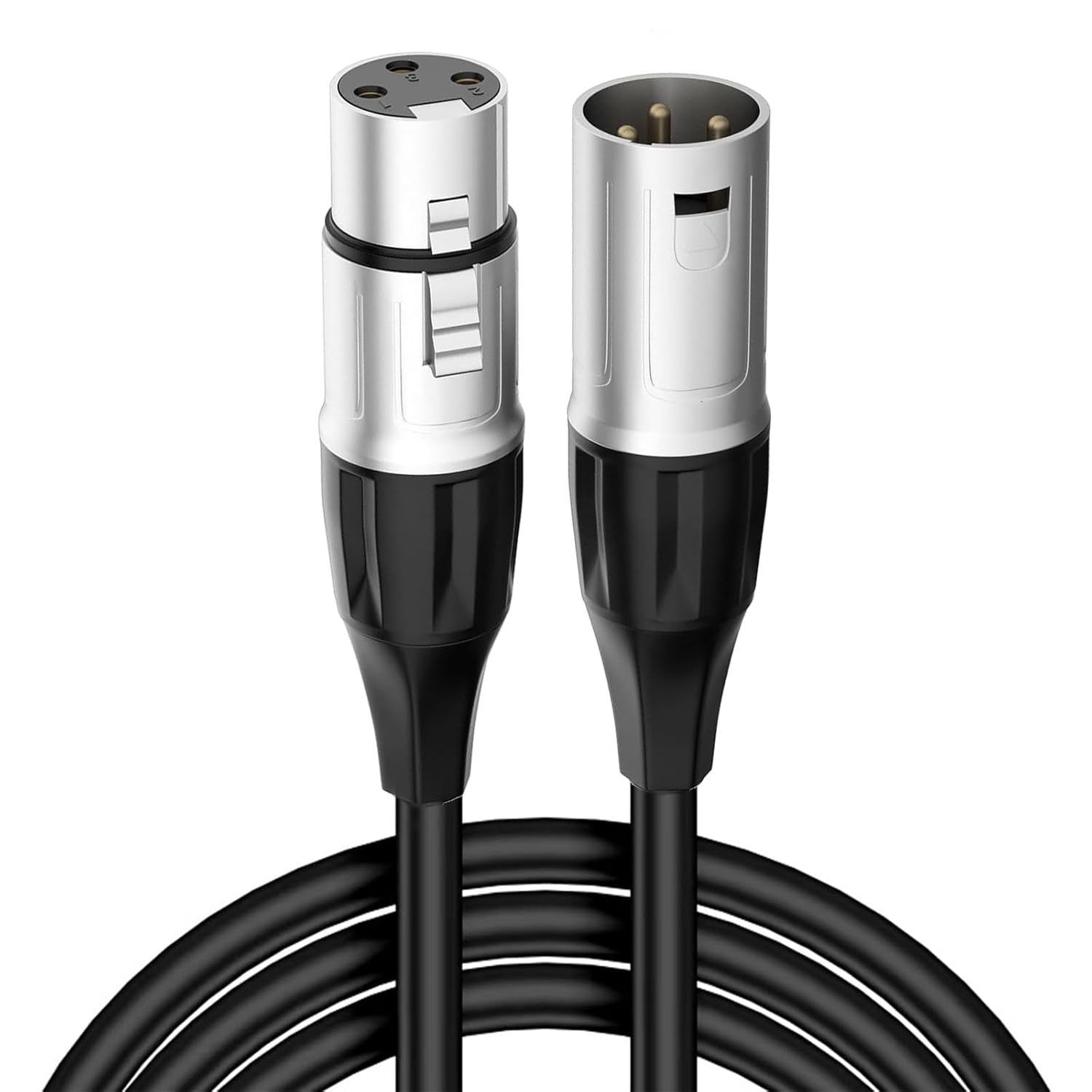 2 MR DJ CXMXF3 3' XLR Male to XLR Female Microphone Balanced Instrumental Dj XLR Interconnect Cable
