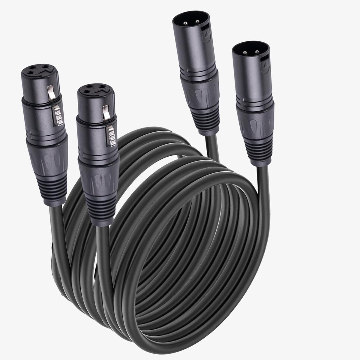 2 MR DJ CXMXF50 50' XLR Male to XLR Female Microphone Balanced Instrumental Dj XLR Interconnect Cable