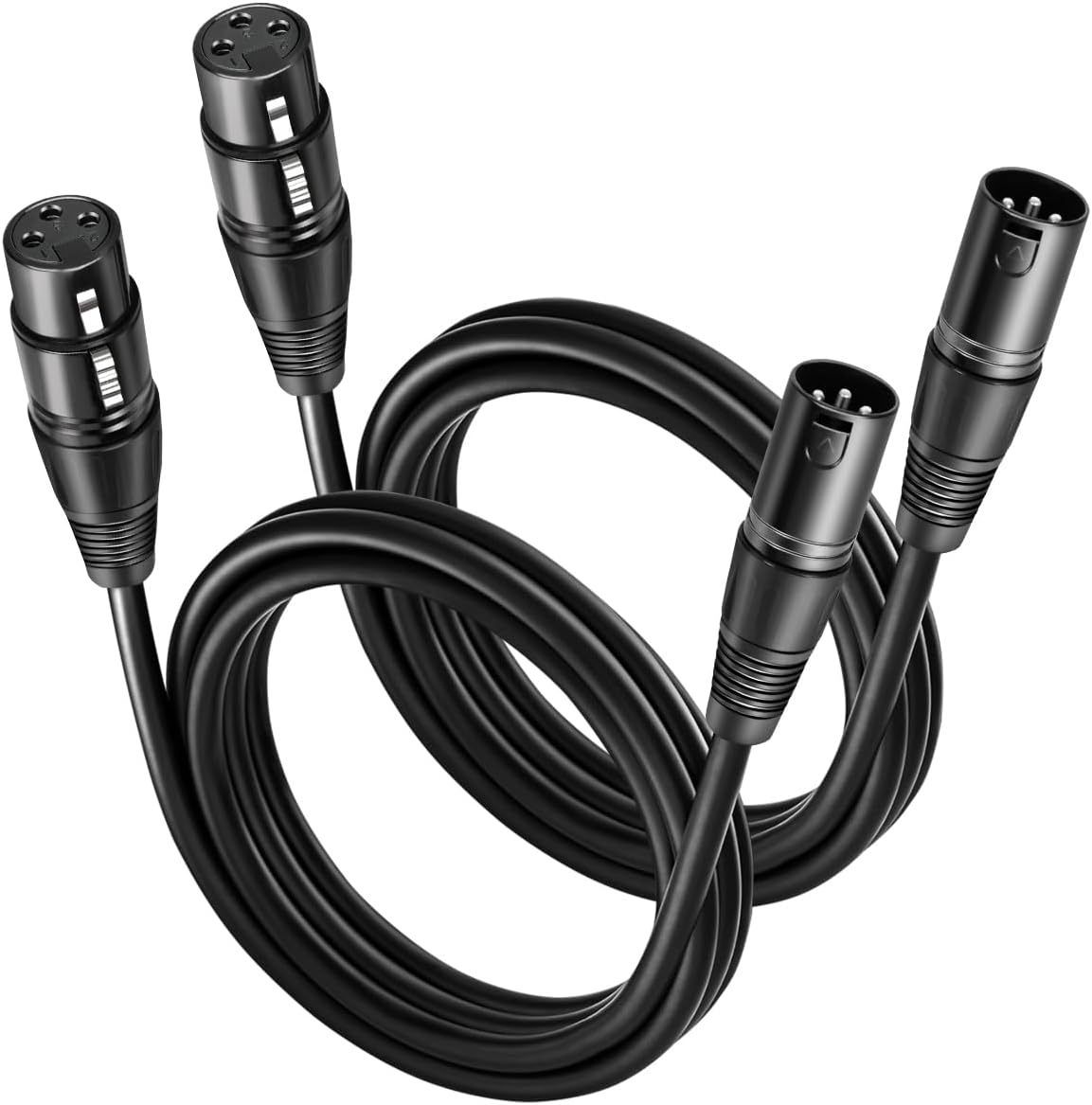 2 MR DJ CXMXF6 6' XLR Male to XLR Female Microphone Balanced Instrumental Dj XLR Interconnect Cable