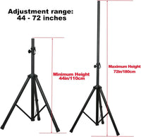 MR DJ SS350S Universal Silver Folding Tripod PRO PA DJ On Stage Speaker Stand