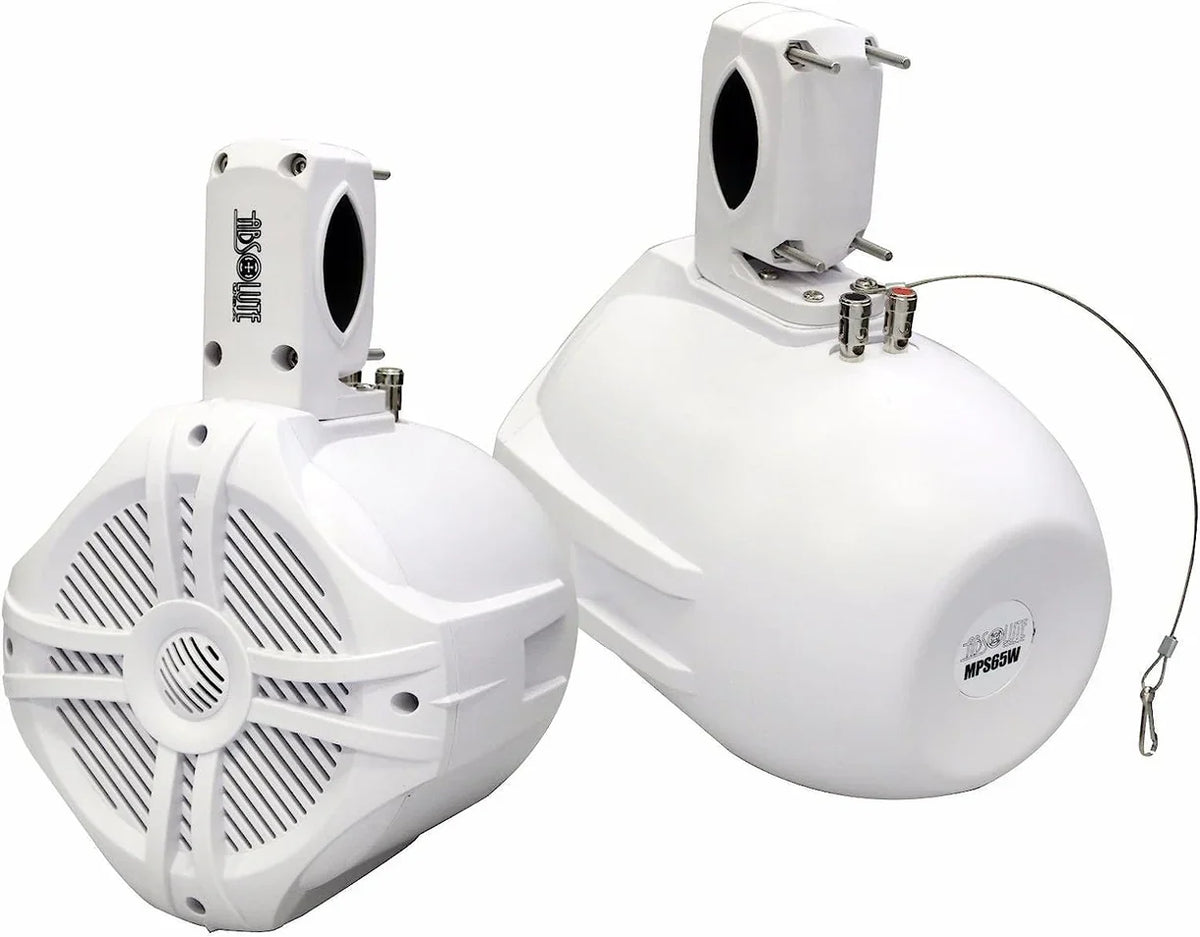 Absolute MPS65W Wake Board Speakers Marine RV 6.5" 400W Wake Tower POD Enclosure Speaker