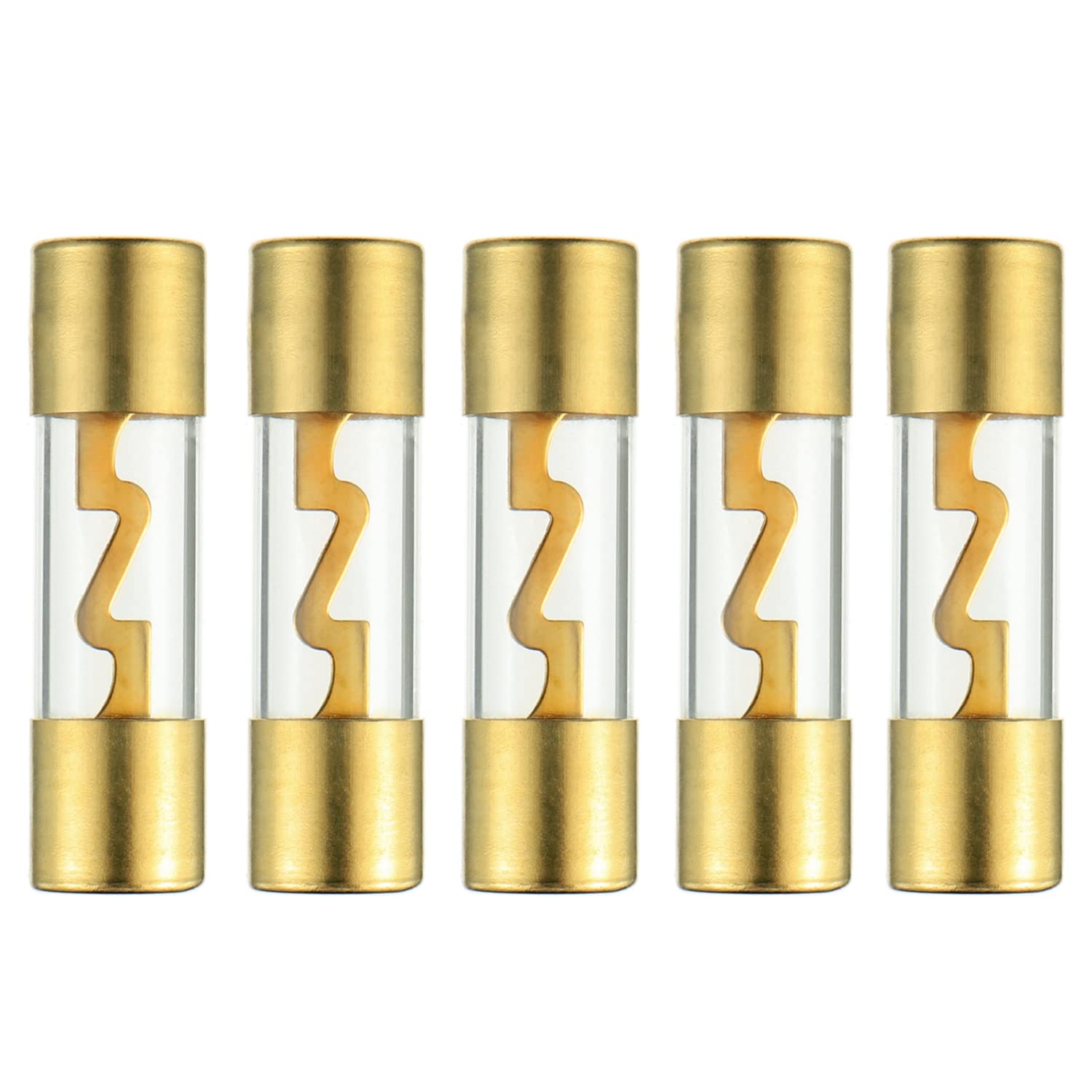 American Terminal TAGU40-10 40 Amp Gold-Plated AGU Glass Fuse (10 Pack)