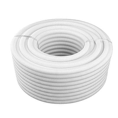 DC Sound 1/4" 5mm 100' White Split Wire Loom Cable Sleeves Conduit Protective Tubing