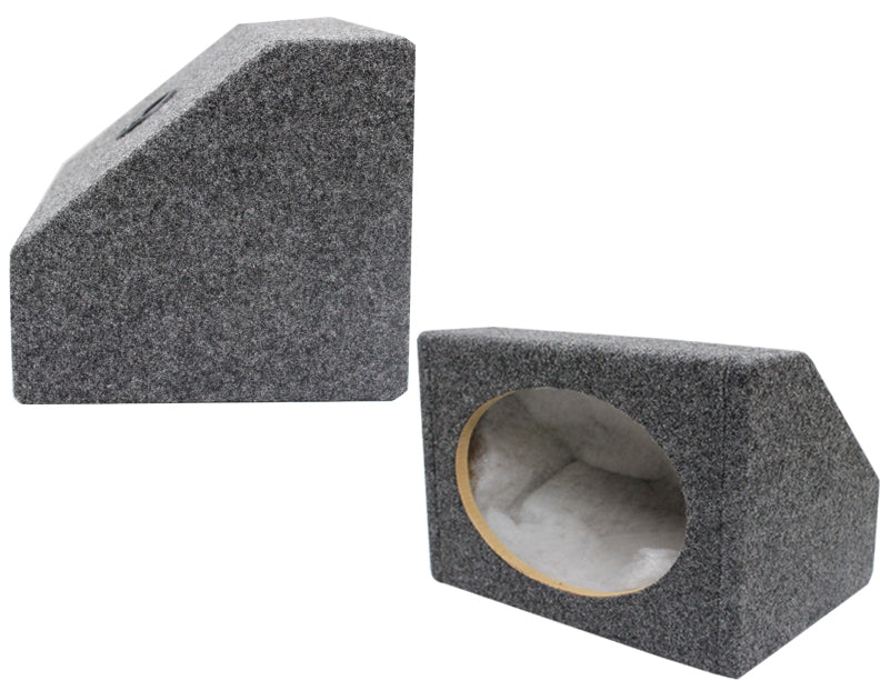 Absolute USA 6X9PKG 6 X 9 Inches Angled/Wedge Box Speakers Set of Two Grey