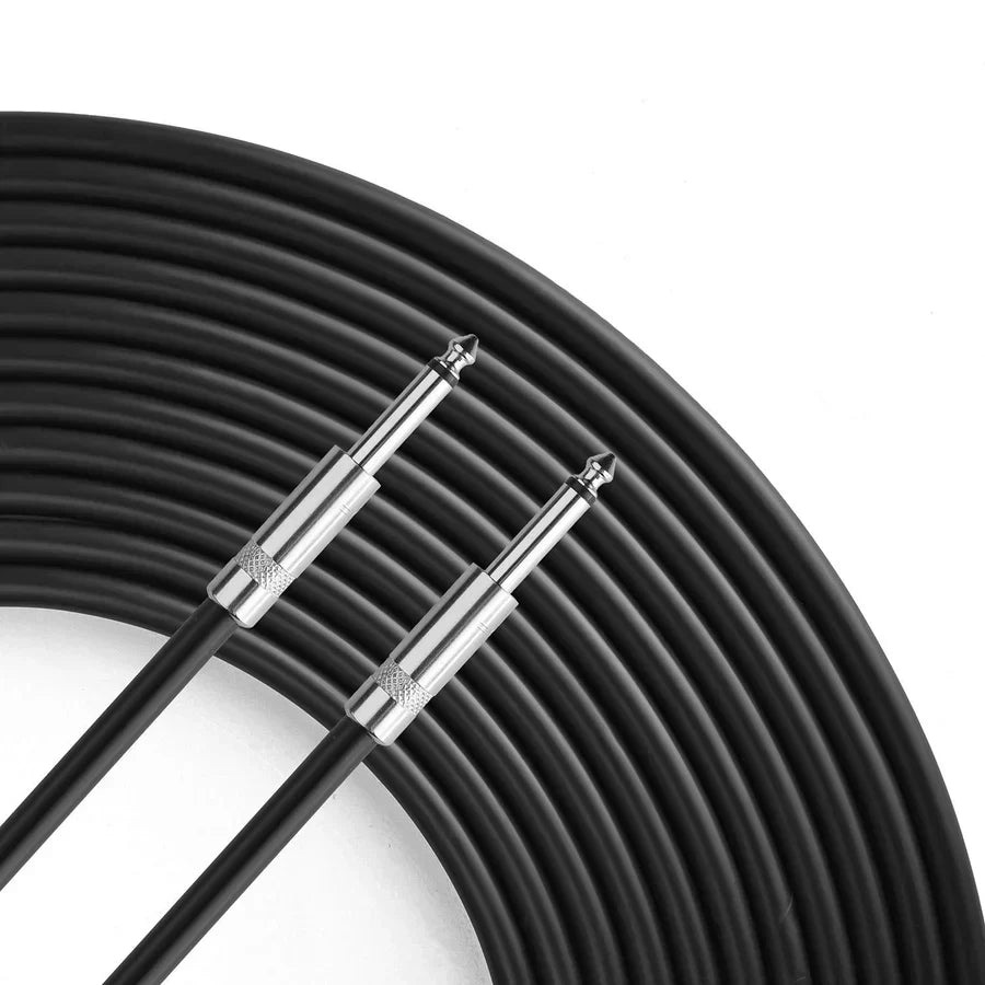 2 MR DJ CQQ100 100' Pro PA DJ Karaoke 1/4" Male to 1/4" Male Mono Audio Amp Patch Cords Speaker Wire PA Cable