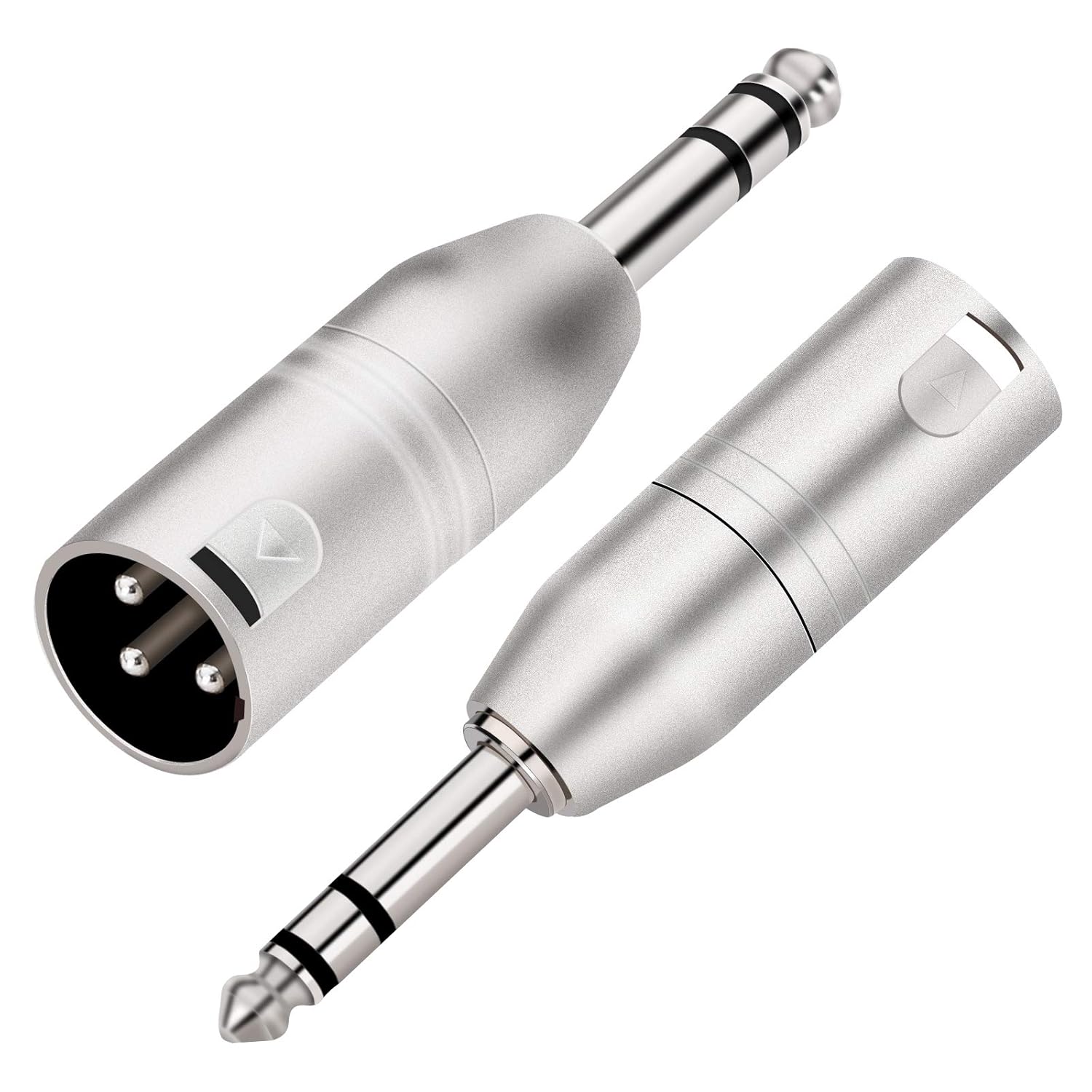 MR DJ XMTRS-2 1/4" TRS to Balanced XLR Male Adapter 2-Pack