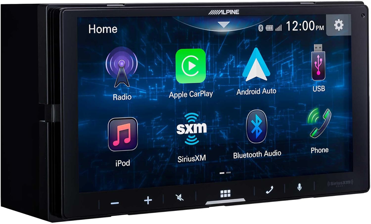 Alpine iLX-W670 7" Mechless Bluetooth Car + Sirius Tuner + Backup Camera Bundle