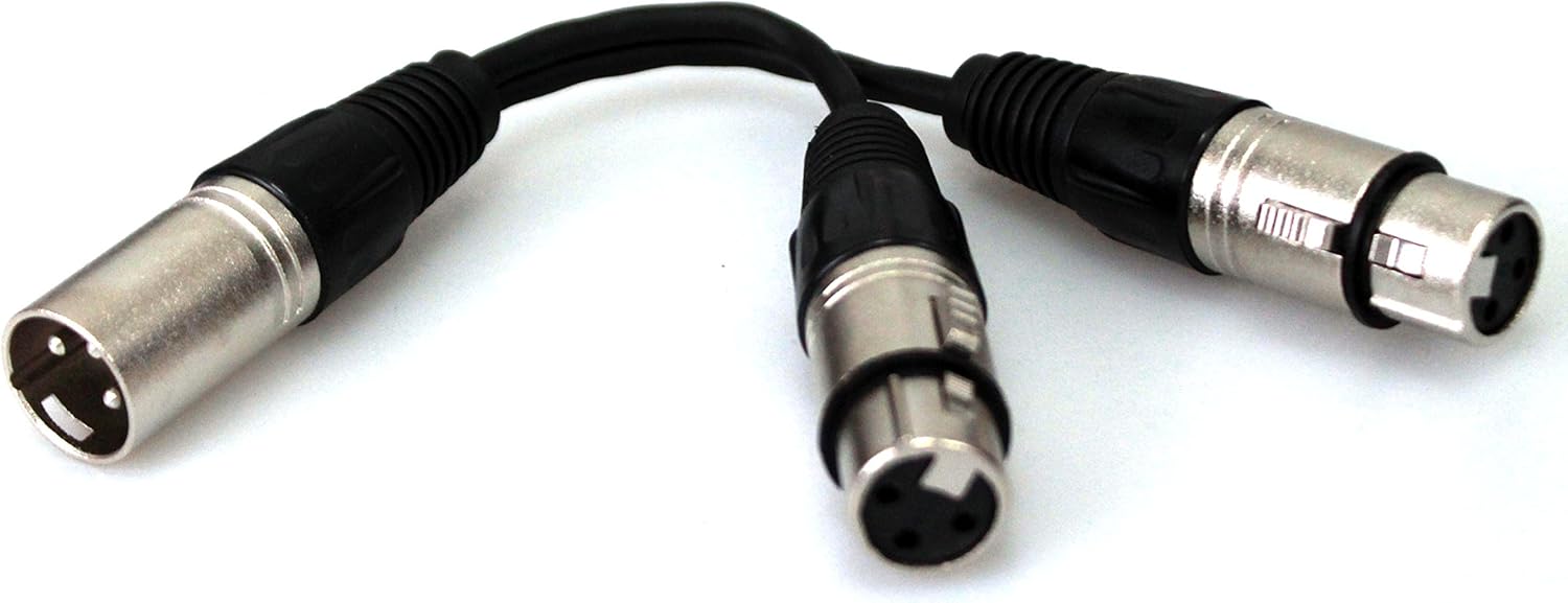 MR DJ CXMDXF6 6FT Single XLR Male to Dual XLR Female Microphone Splitter Cable
