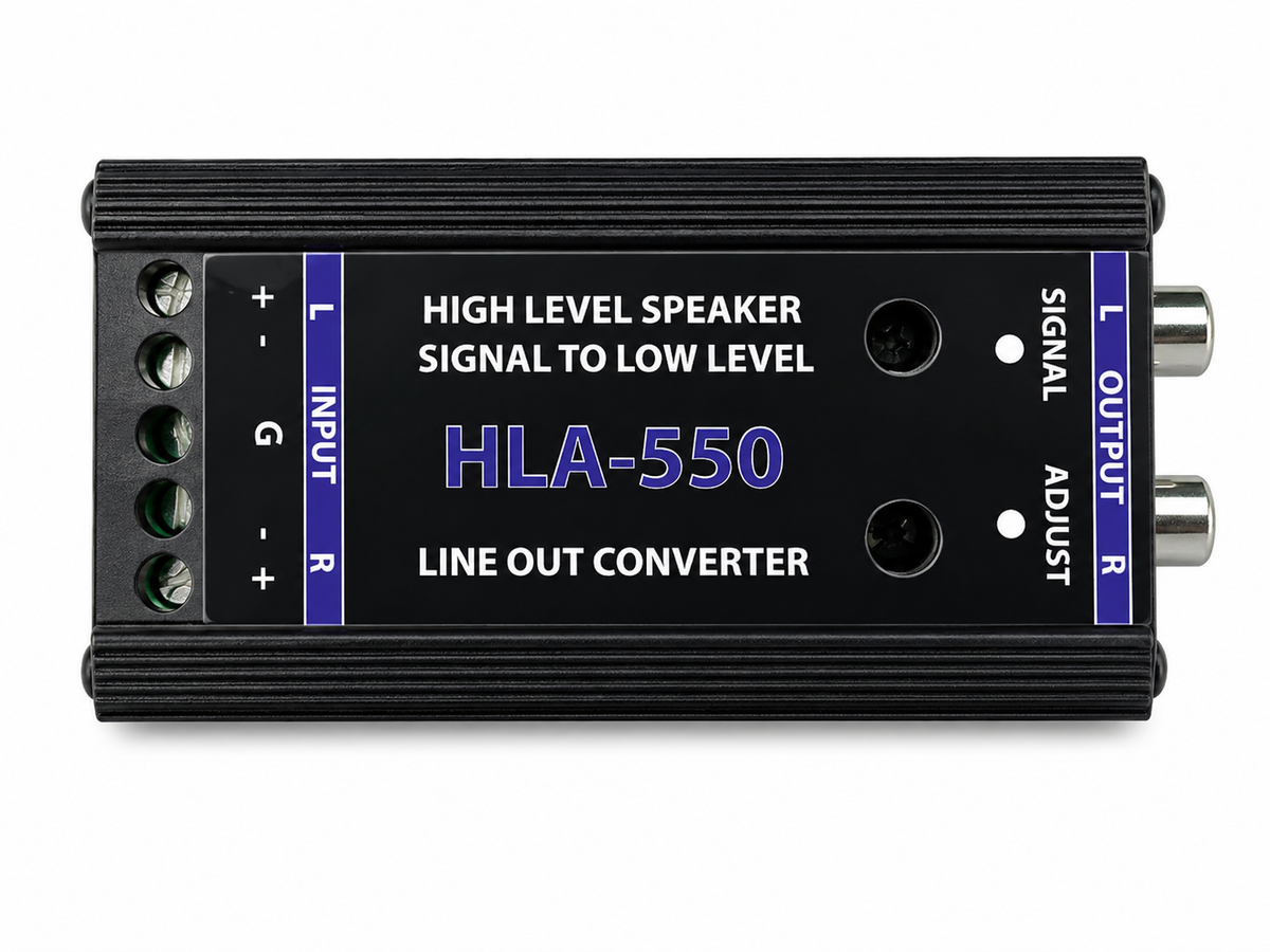 Absolute HLA550 2-Ch High-to-Low Line Output Converter Adjustable Speaker Level to RCA Converter