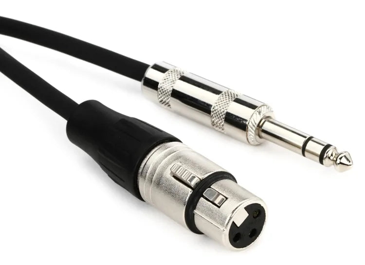 MR DJ CQSXF30 30' Pro PA DJ Karaoke XLR Female to 1/4" TRS Stereo Male Plug Audio Balanced Microphone Cable
