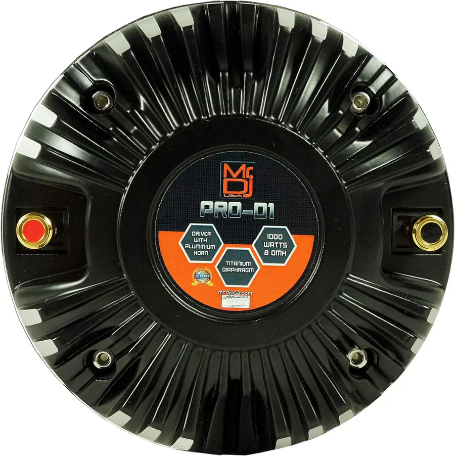 2 MR DJ PROD1 High Compression Titanium Driver Bullet Super Tweeter Al