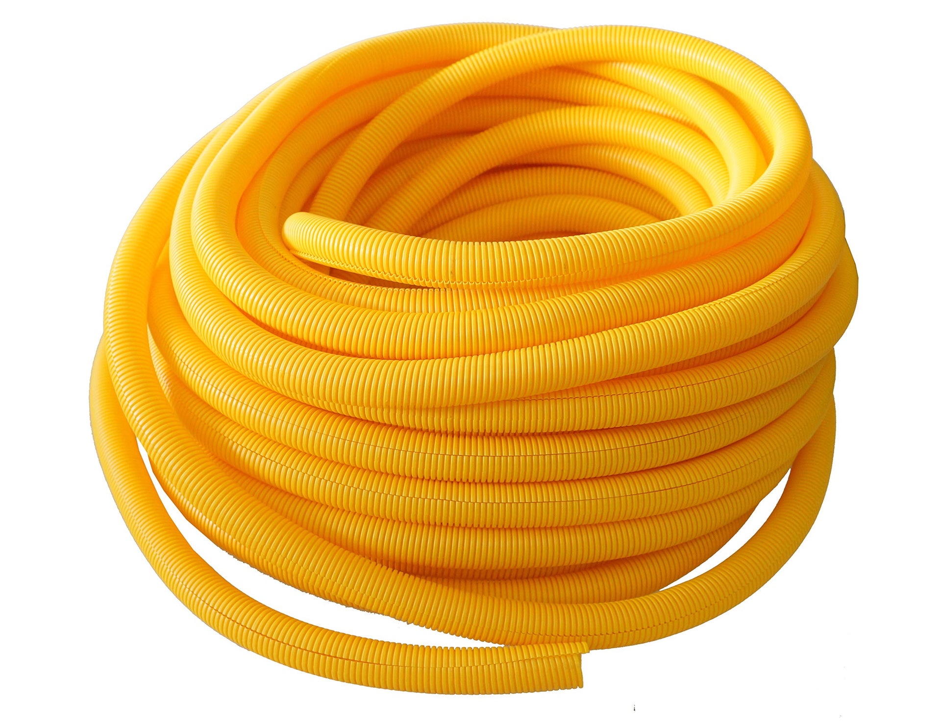 MR DJ DSLT14YL 100' 1/4" 6.35mm Yellow Split Wire Loom Conduit Tubing Sleeve Tube