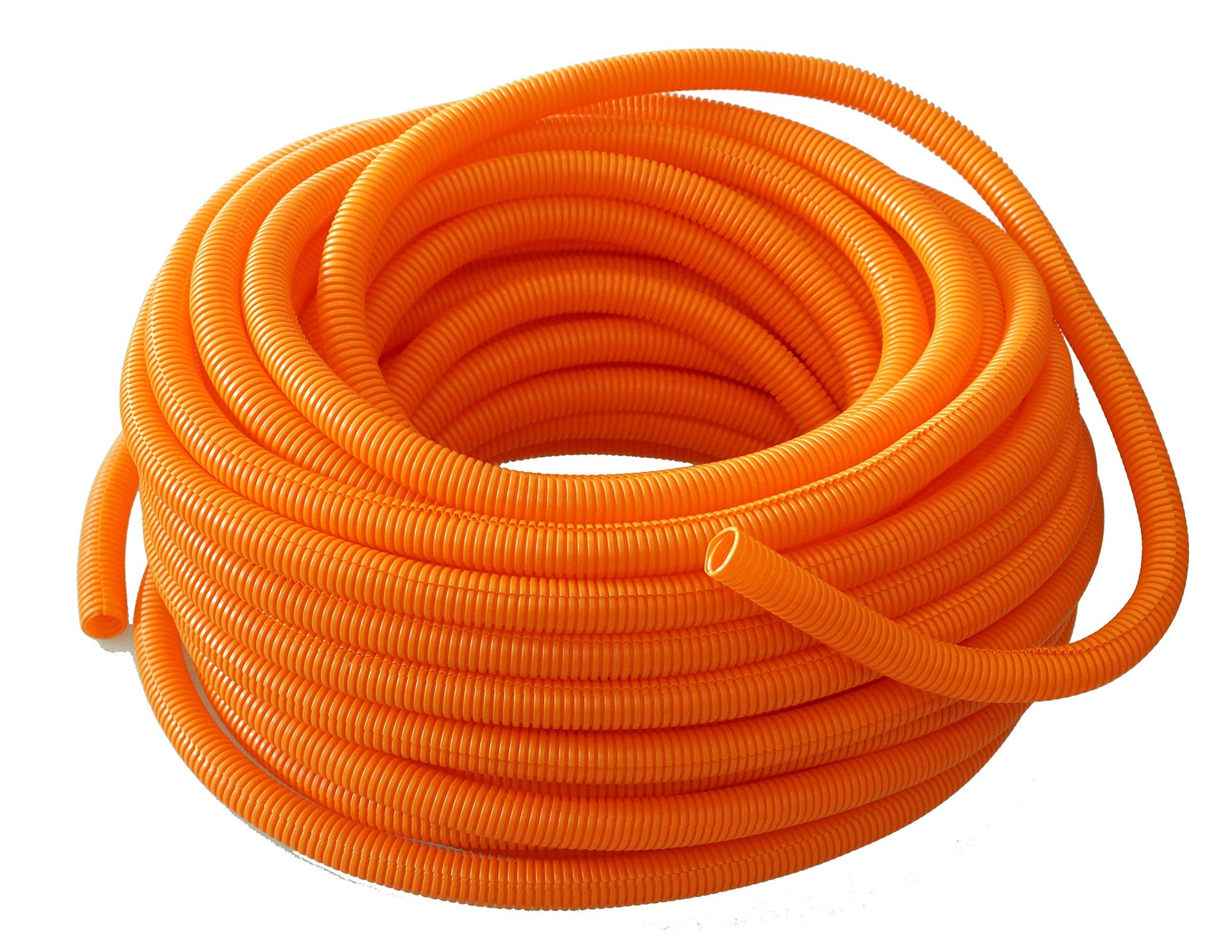 DC Sound 1/4" 5mm 100' Orange Split Wire Loom Cable Sleeves Conduit Protective Tubing