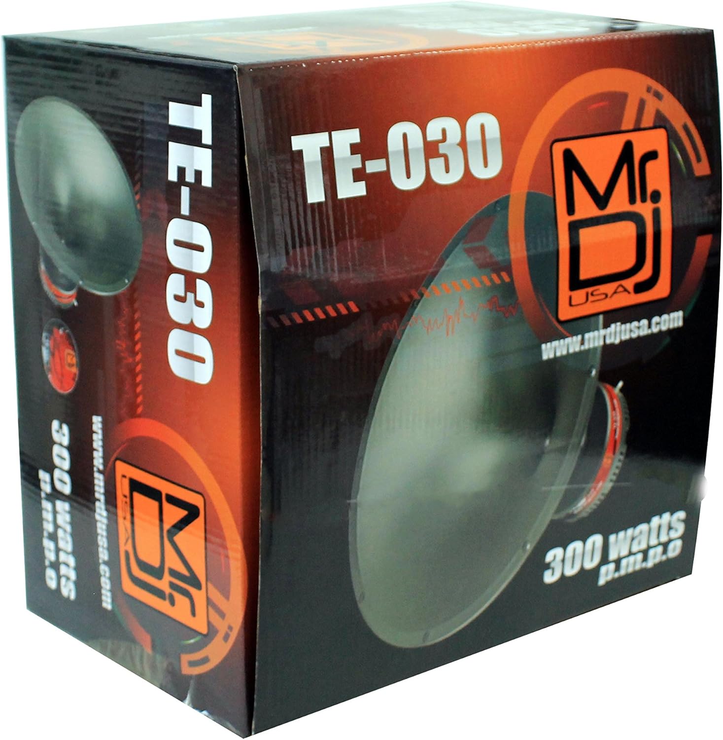 MR DJ TE030 12" Round 300W PRO Audio PA/DJ Wide Screw-ON Type PIEZO Compression Horn Tweeter full box