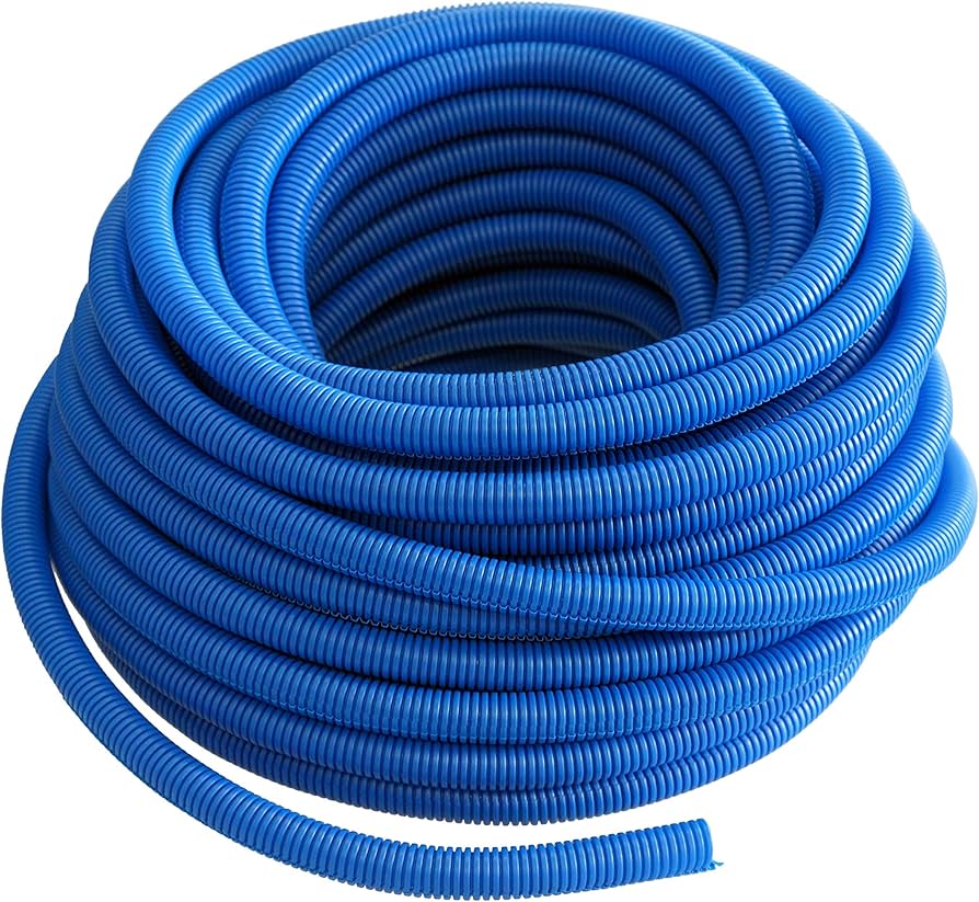 DC Sound 1/4" 5mm 100' Blue Split Wire Loom Cable Sleeves Conduit Protective Tubing