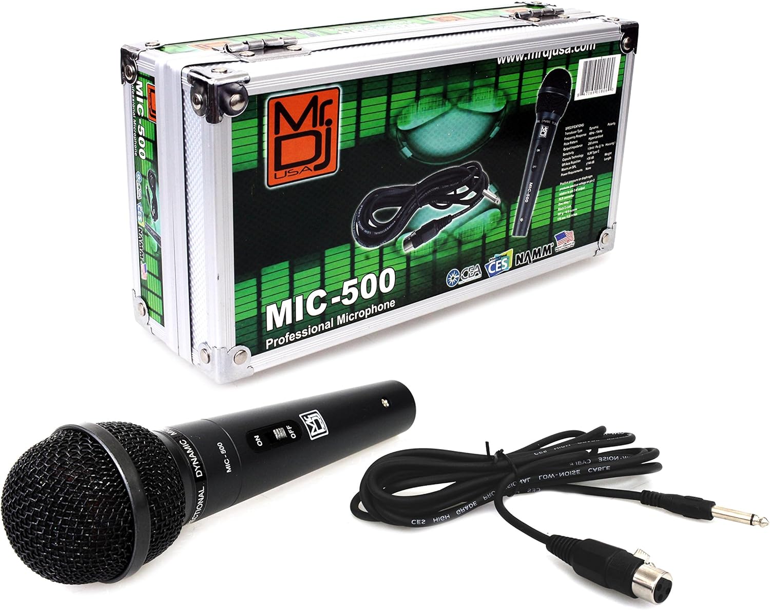 2 MR DJ MIC500 Professional Handheld Uni-Directional Dynamic Microphone