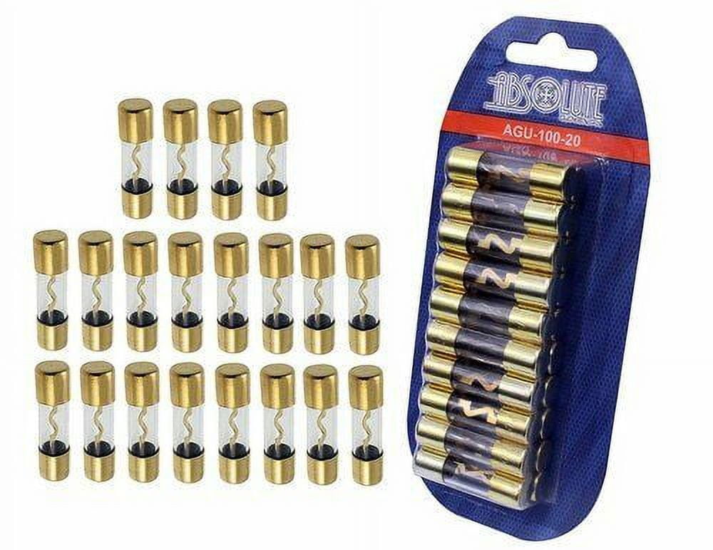 Absolute USA AGU100-20 AGU Gold Fuses 100 Amp 12 Volts Car Stereo Access