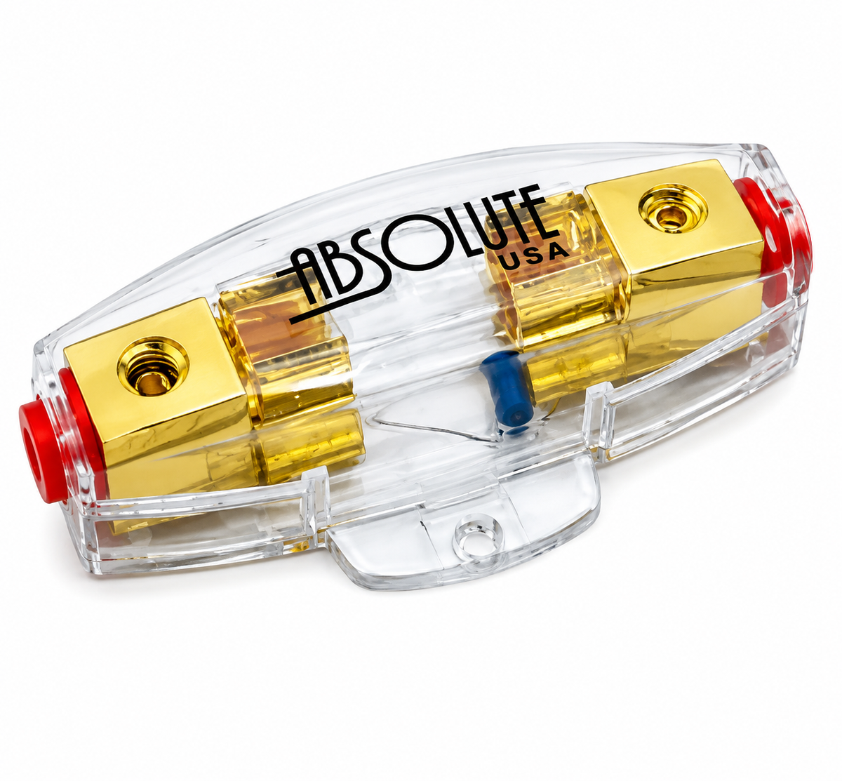 Absolute AGHLB Inline AGU Fuse Holder Blue LED Blown Fuse Indicator + 120A fuses