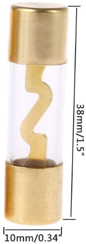 Absolute AGU150-10 150 Amp Gold-Plated AGU Glass Fuse (10 Pack)