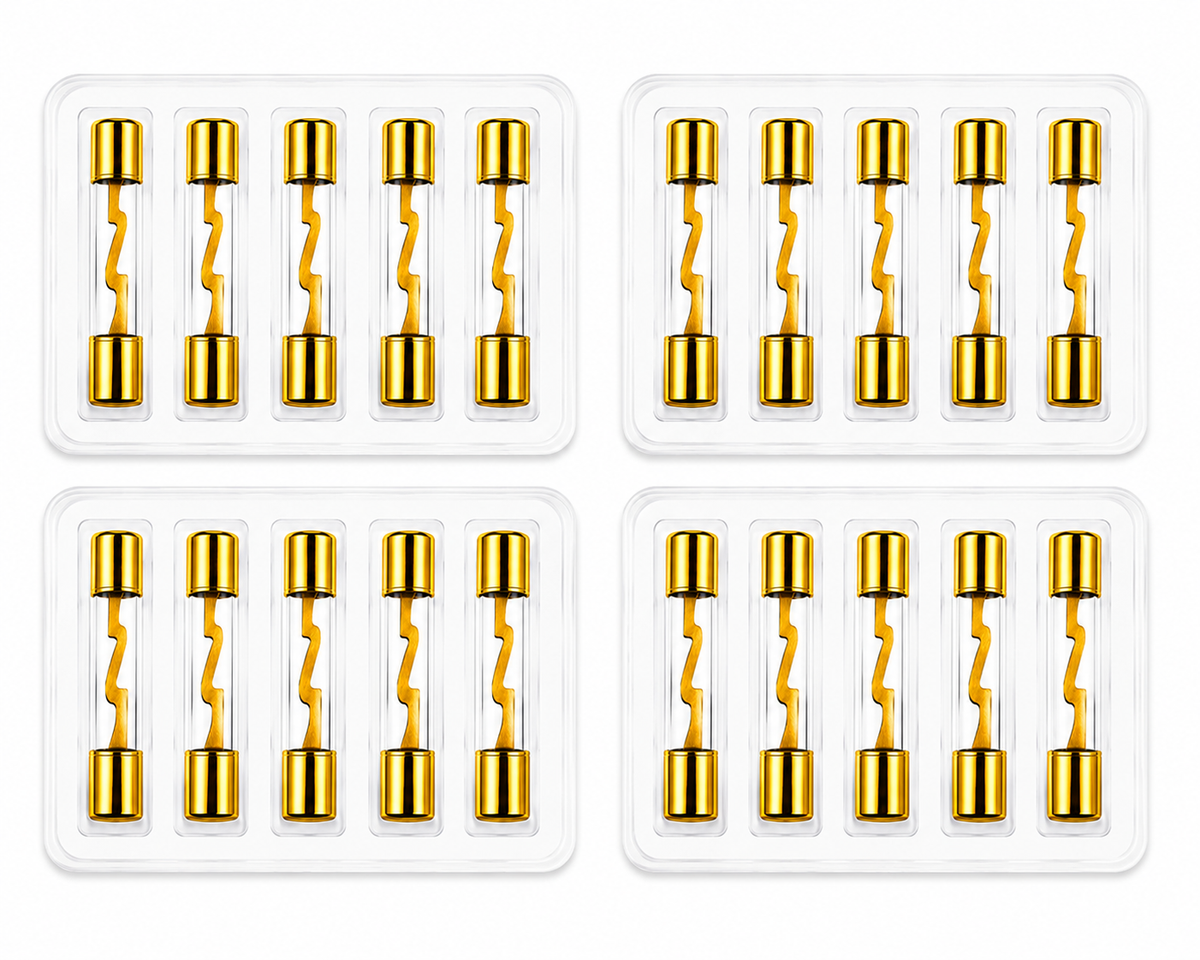 AT AGU-80-20 20 AGU 80 Amp Standard Gold Glass Fuses Tube Car Auto Audio Amplifier Home Marine
