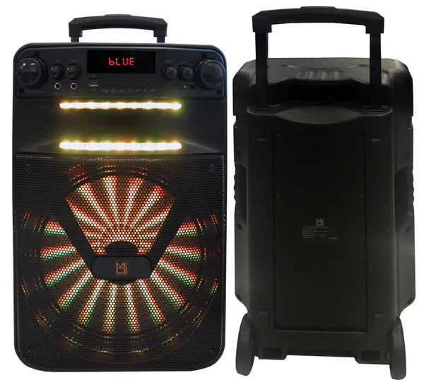 MR DJ 12" Portable Speaker with Bluetooth/Rechargeable Battery and App Control 3000 Watts P.M.P.O