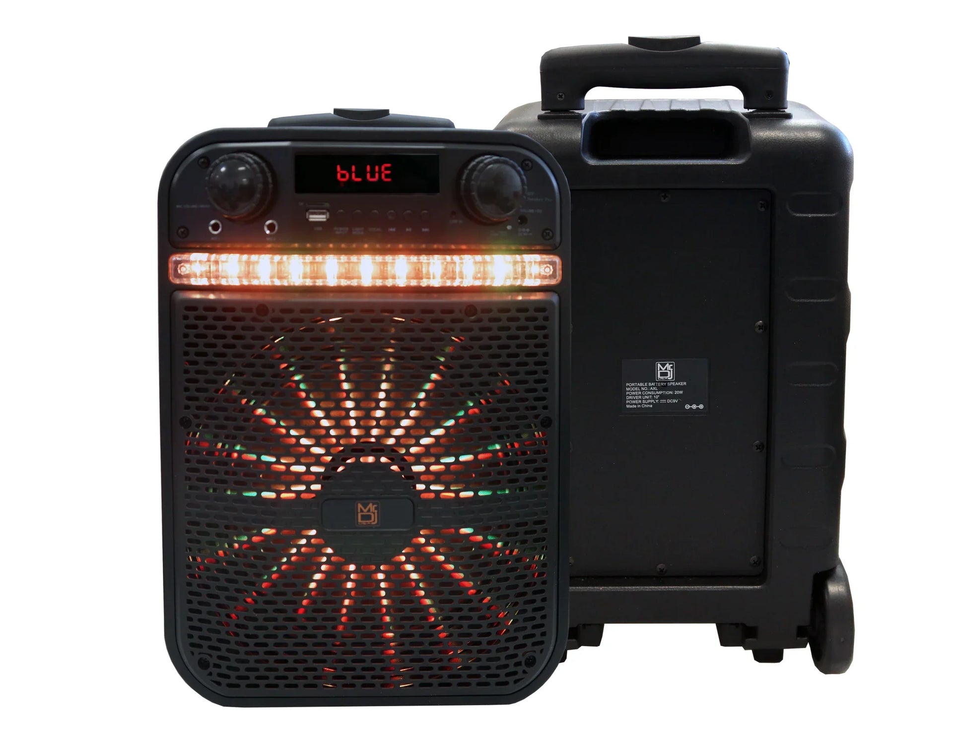 MR Dj ACE 15" Portable Speaker with Bluetooth/Rechargeable Battery