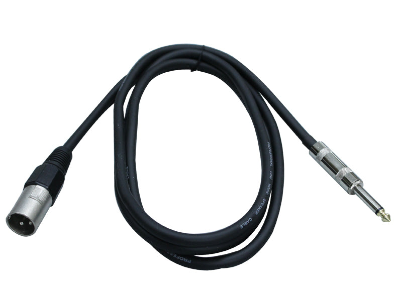 MR DJ CQXM12 12' Pro PA DJ Karaoke XLR Male to 1/4" TS Mono Male Plug Speaker Wire Cable