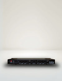 MR DJ 234XO Audio Crossover rear view with multiple XLR connections for PA, DJ and club systems.