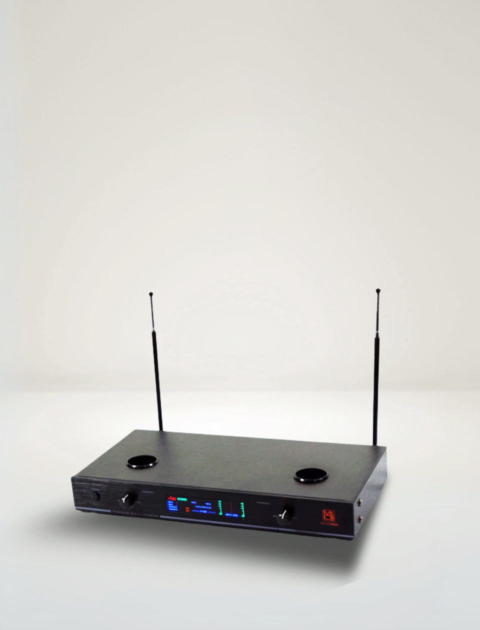 MR DJ MICVHF6000 Rechargeable Wireless Dual Handheld design Microphone System