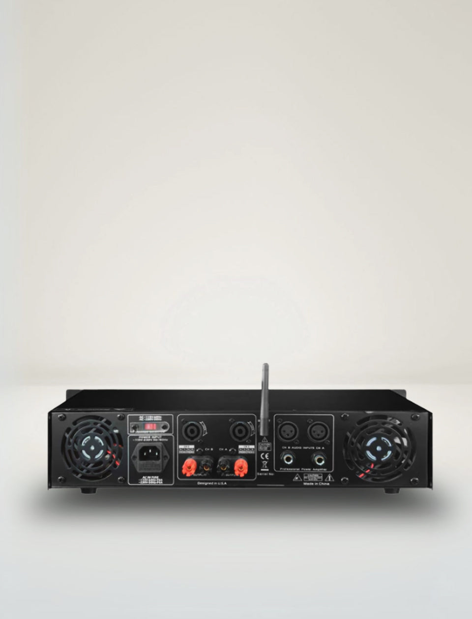 MR DJ AMP5000DSP 2Ch Class AB 5000W PA DJ Power Amplifier With Onboard DSP Bluetooth USB back view image